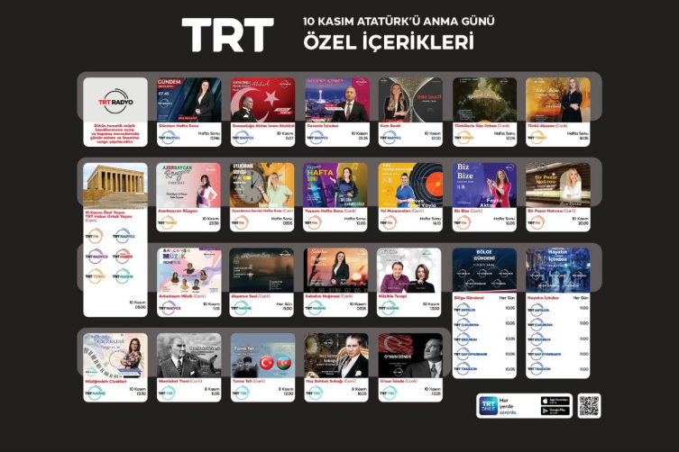 TRT’den 10 Kasım Özel Yayınları